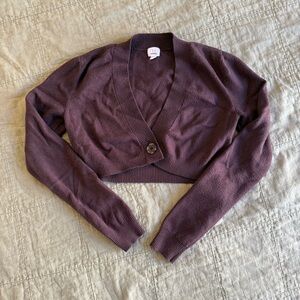 Garage | Women's small Chocolate Cropped Cardigan